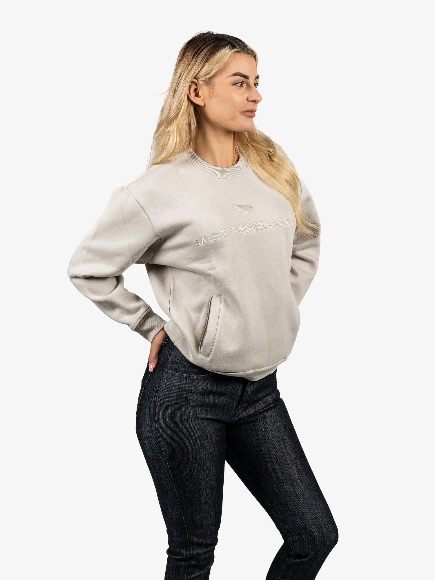 SA1NT Women's Embroidered Crew