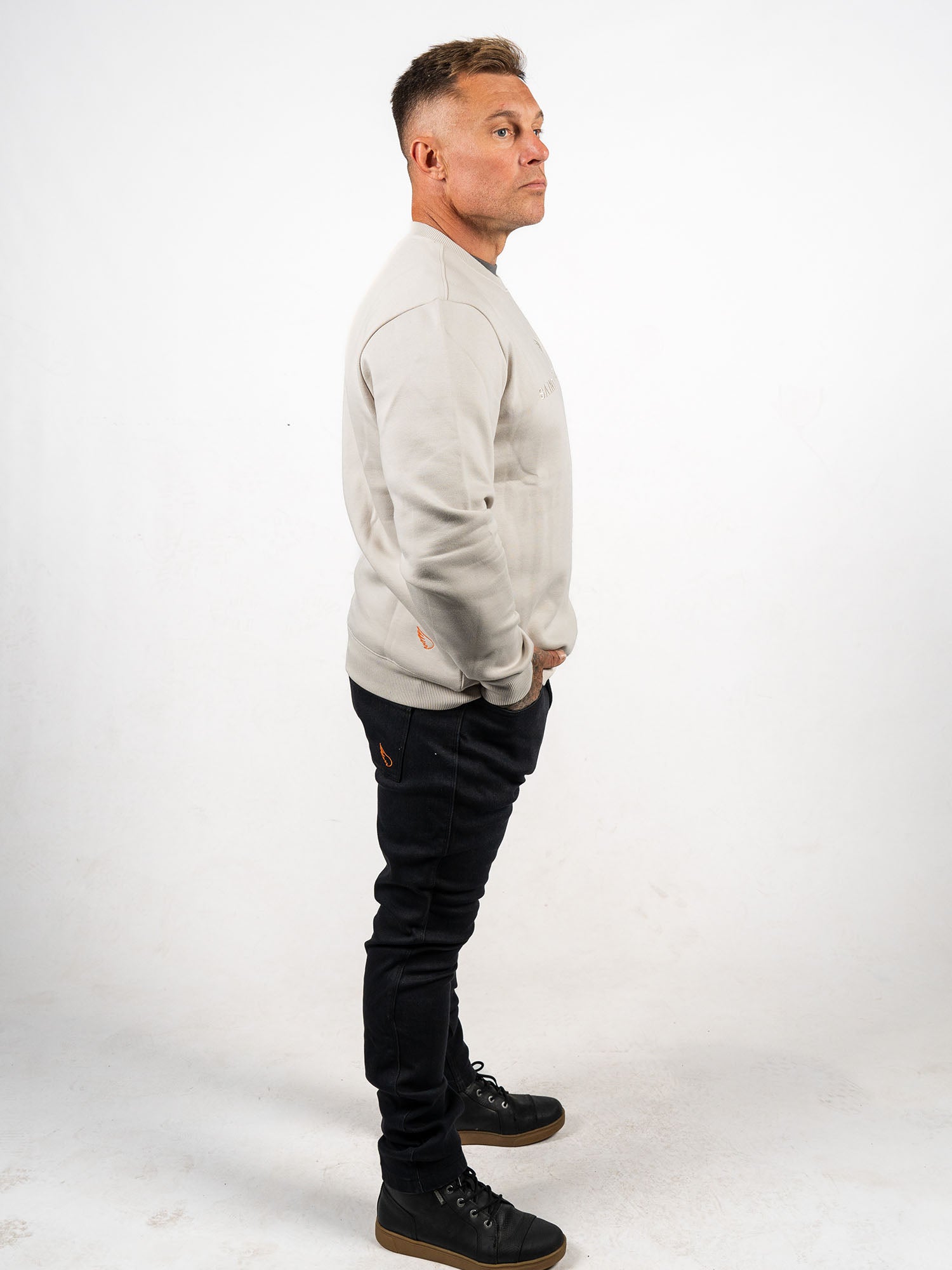 Embroidered Cotton Tencel Crew - SA1NT