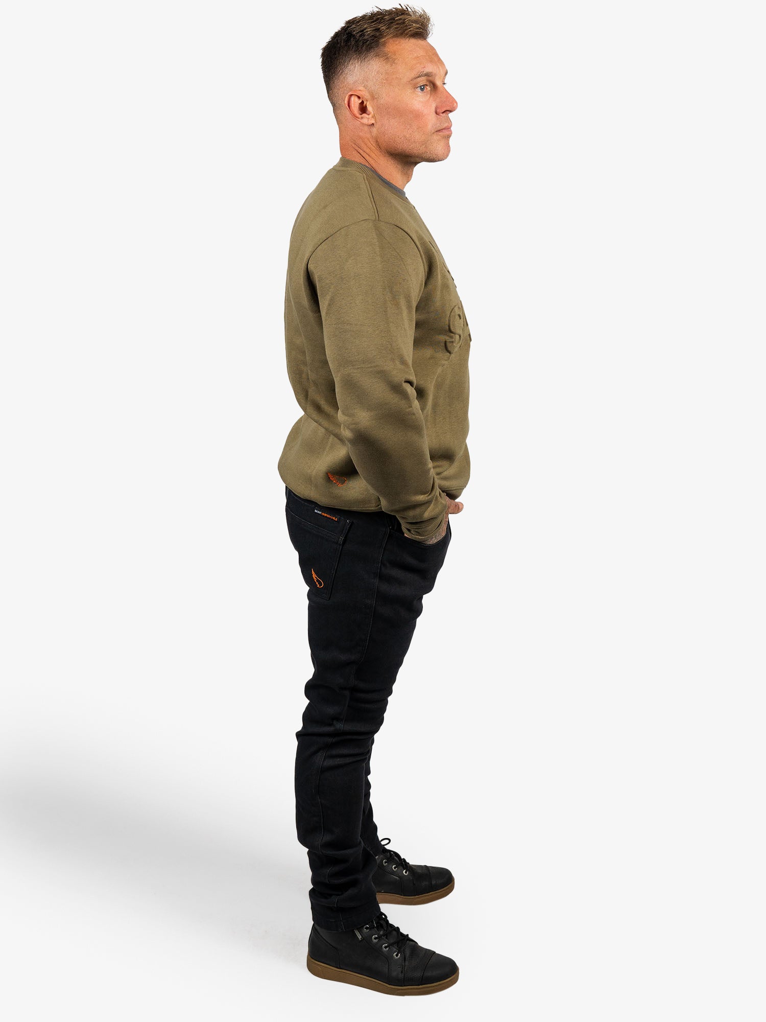 Embossed Cotton Tencel Crew