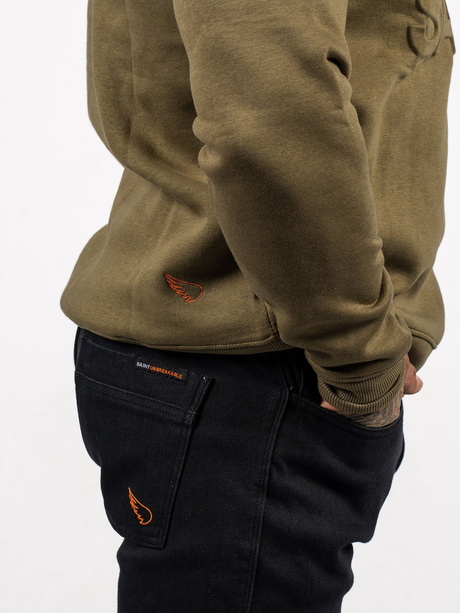Embossed Cotton Tencel Crew - SA1NT
