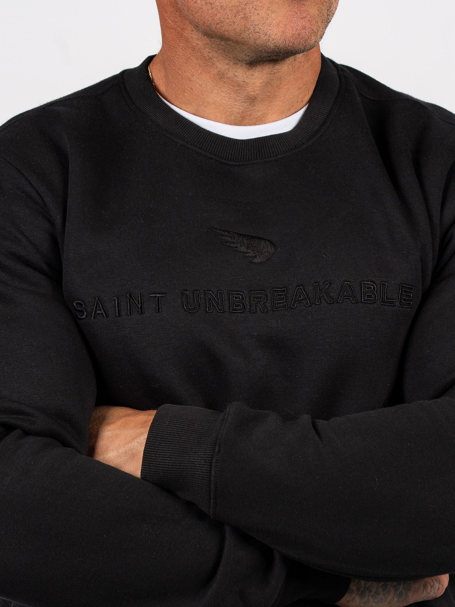 Embroidered Cotton Tencel Crew - SA1NT