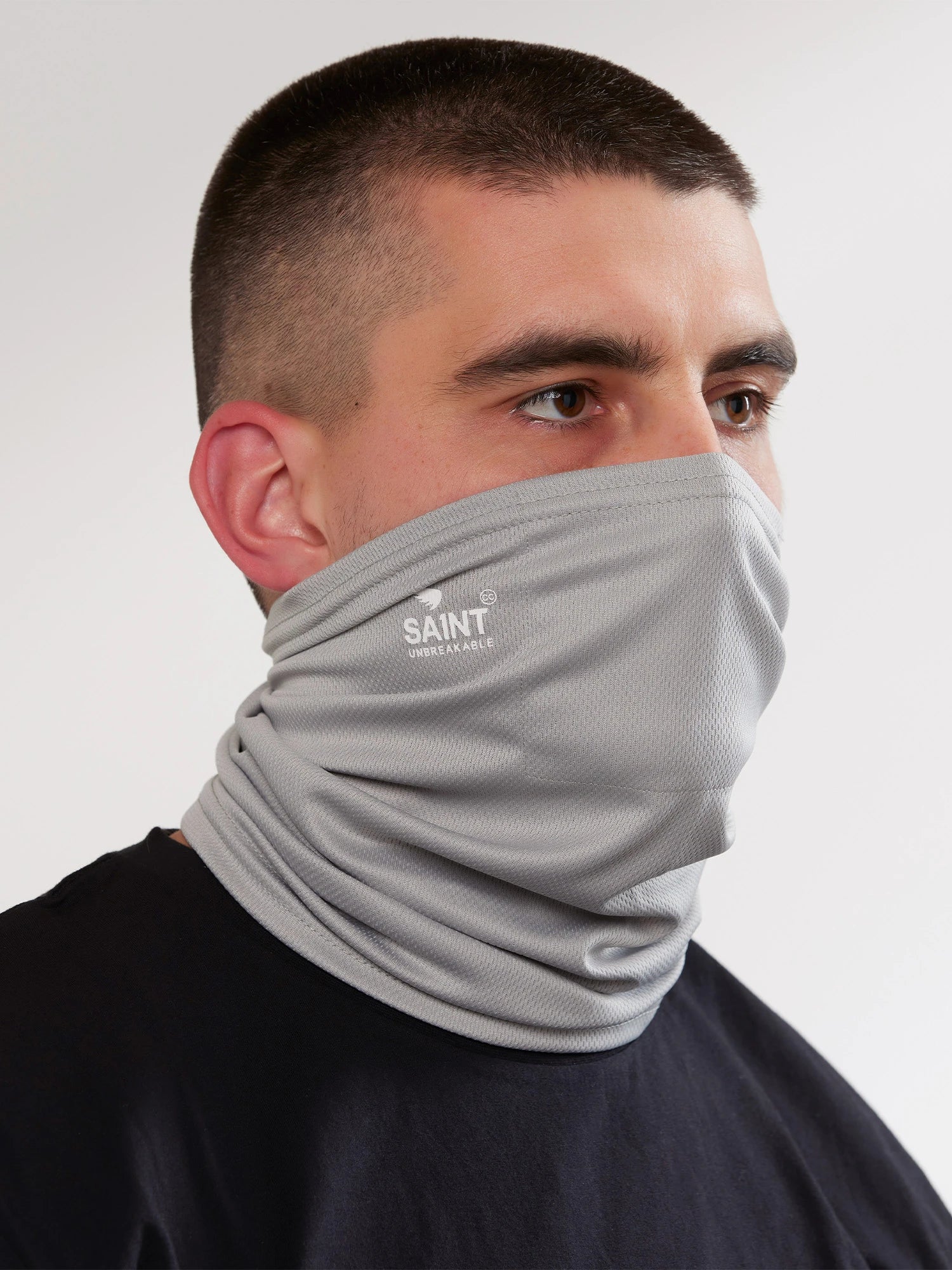 SA1NT Neck Gaiter with Filter - Light Grey - SA1NT