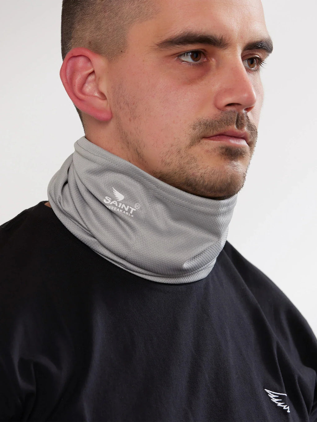 SA1NT Neck Gaiter with Filter - Light Grey - SA1NT