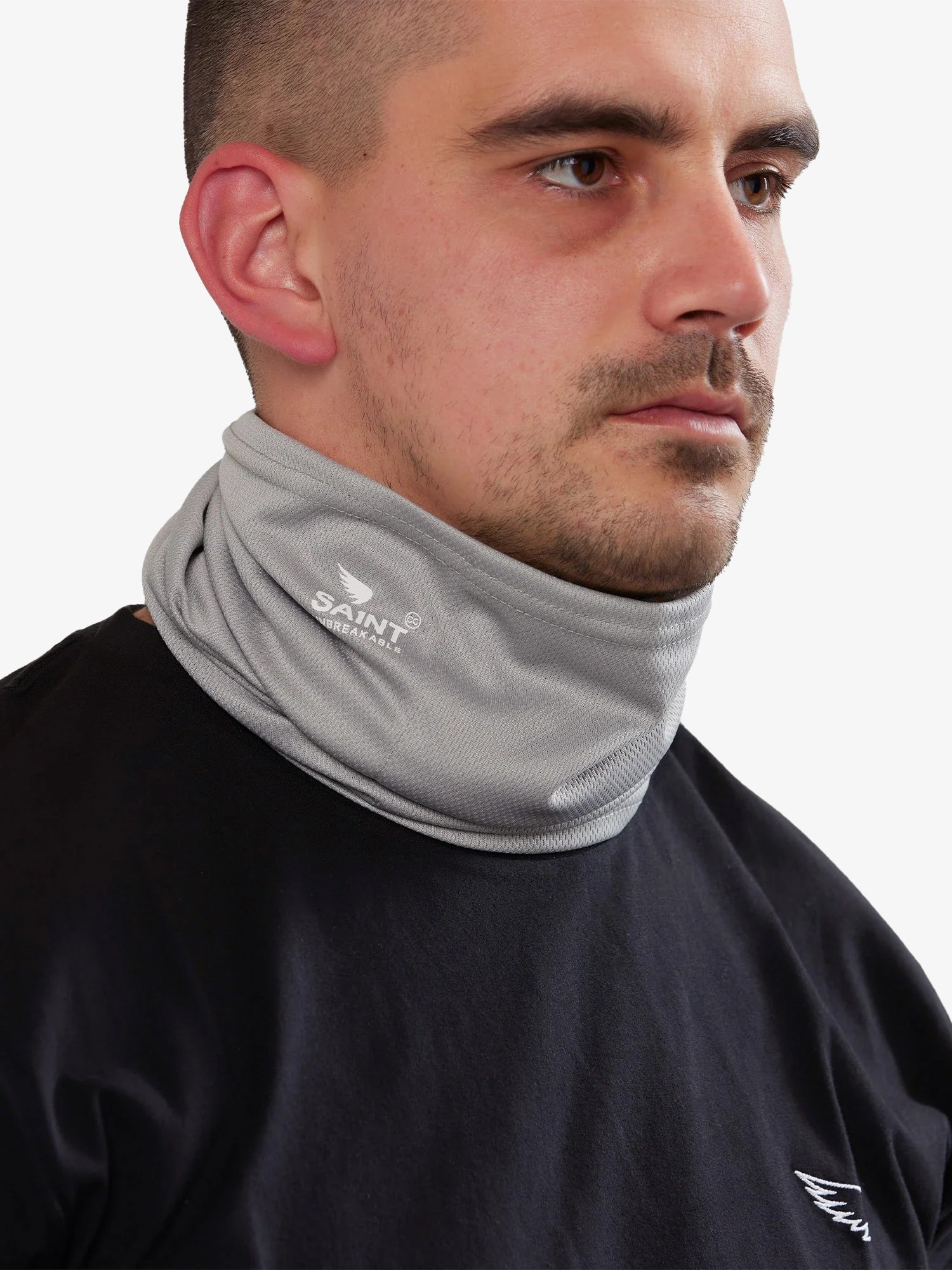 SA1NT Neck Gaiter with Filter - Light Grey