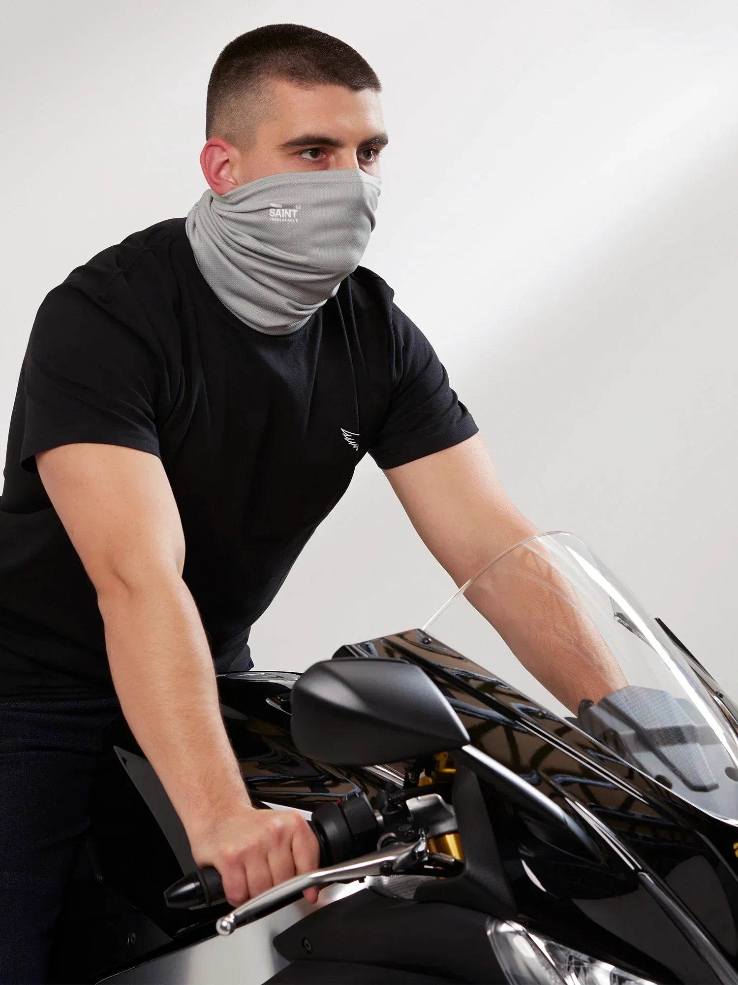 SA1NT Neck Gaiter with Filter - Light Grey - SA1NT