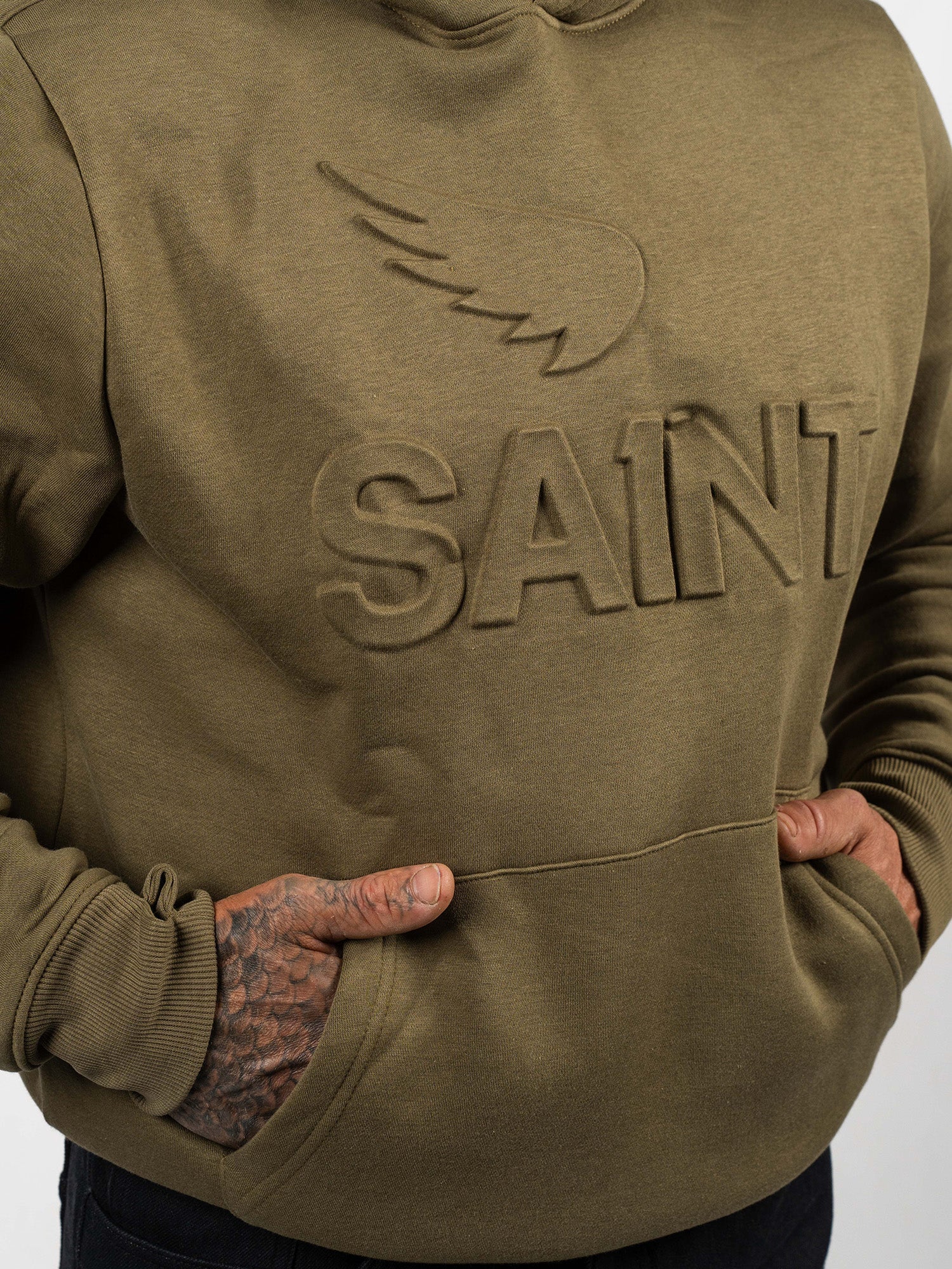 Embossed Cotton Tencel Hoodie - SA1NT