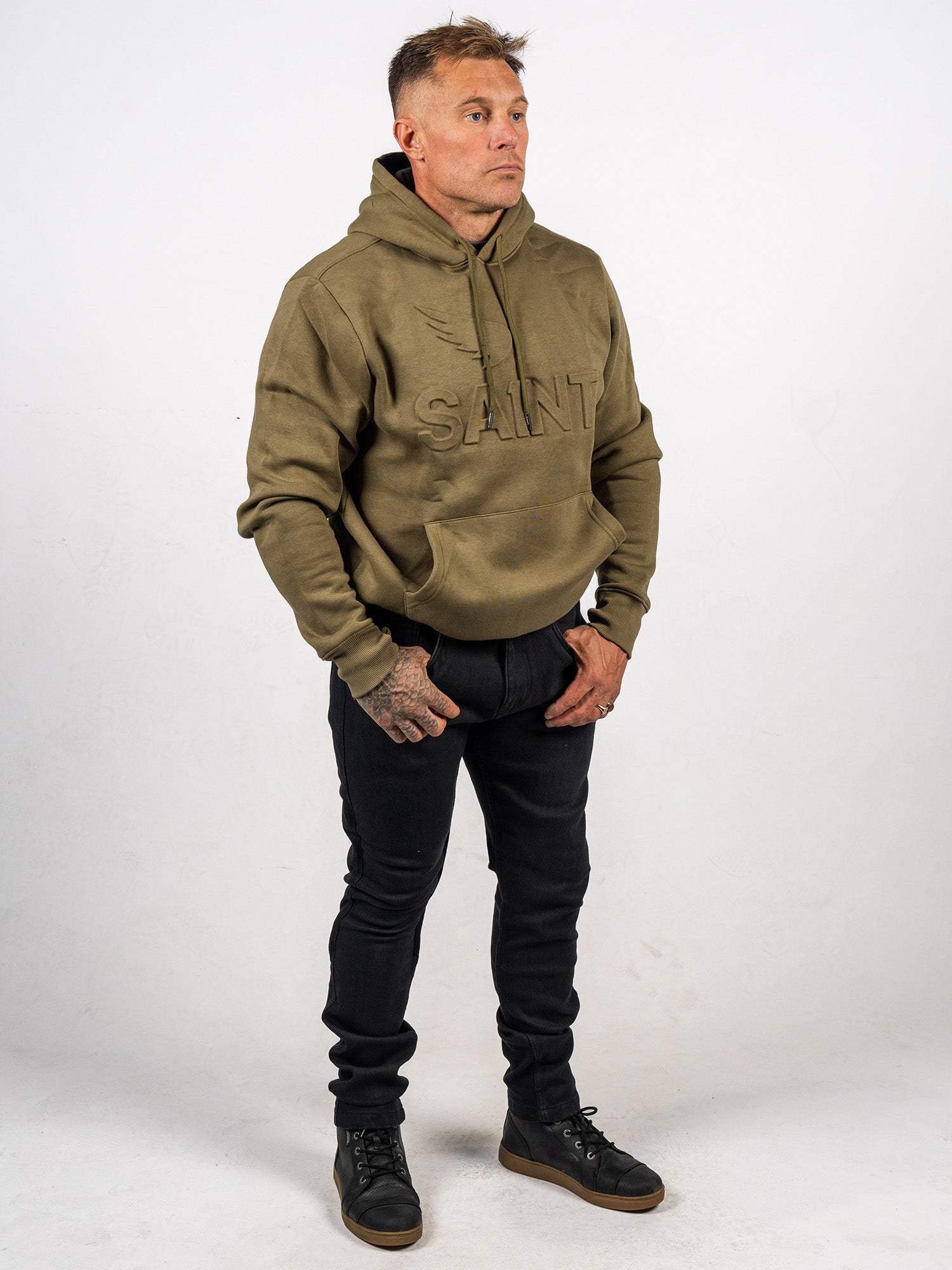 Embossed Cotton Tencel Hoodie - SA1NT