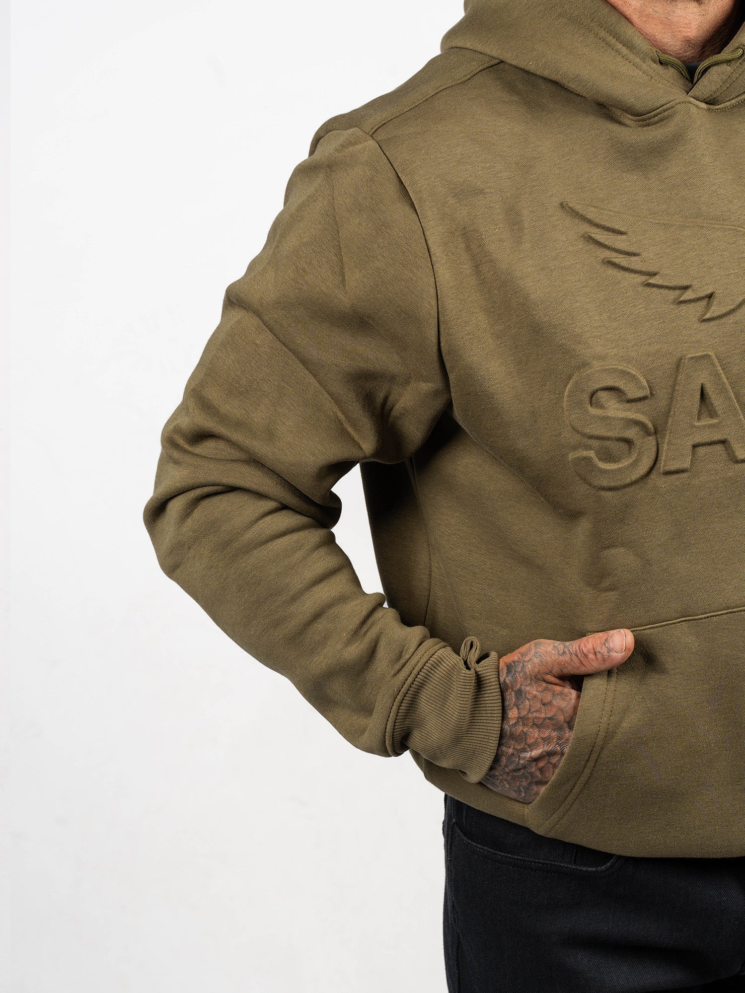 Embossed Cotton Tencel Hoodie - SA1NT