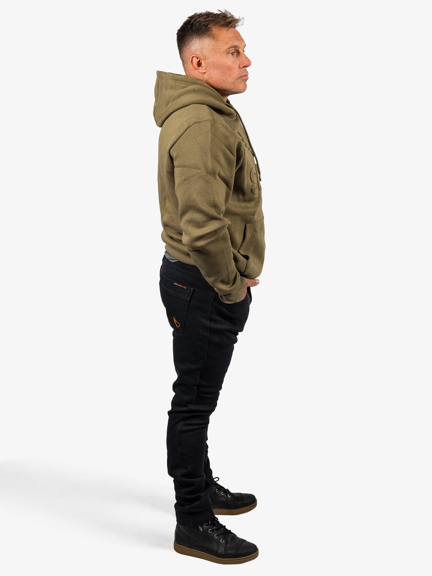 Embossed Cotton Tencel Hoodie