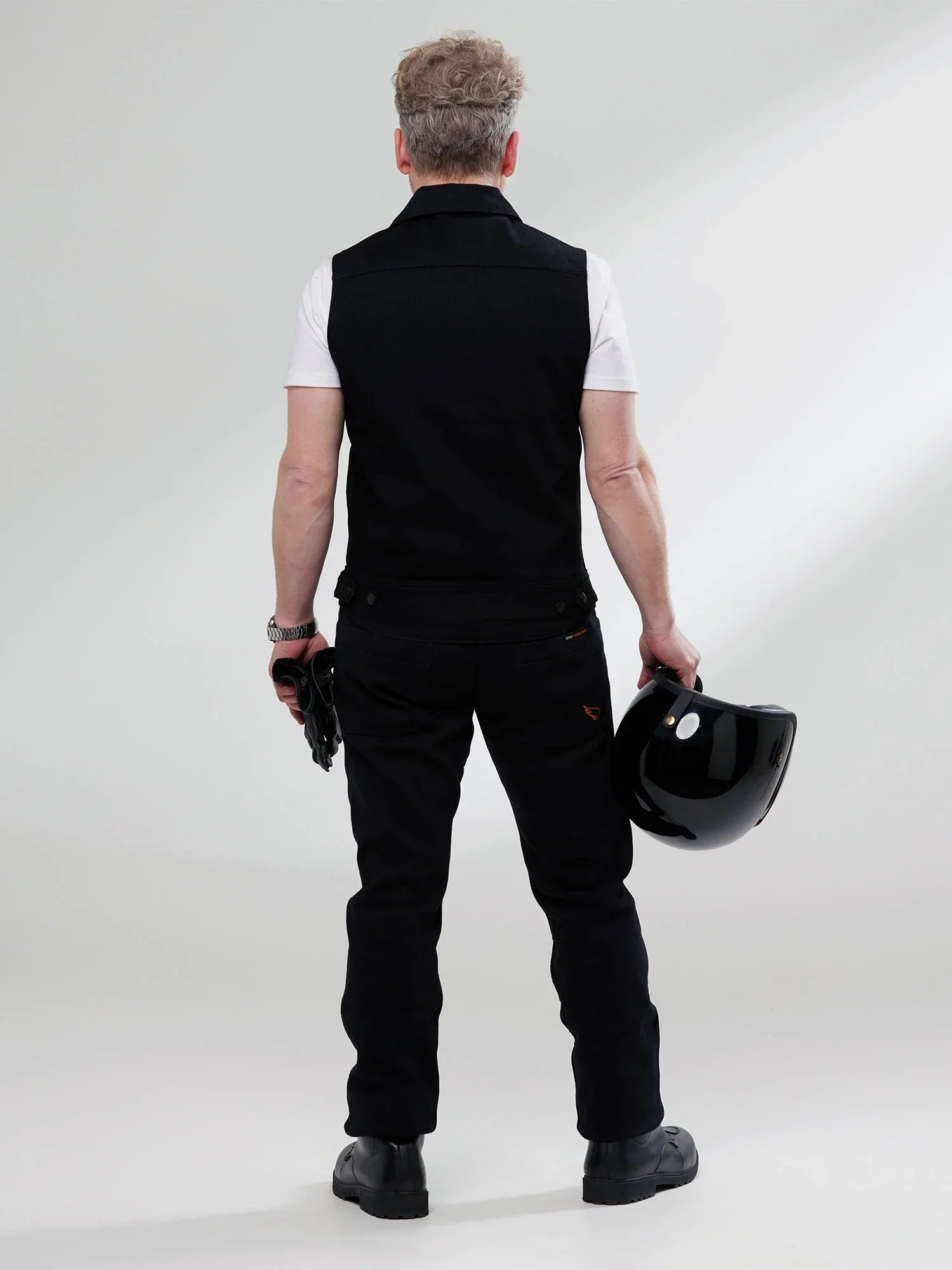 Moto Denim Vest - Black - SA1NT