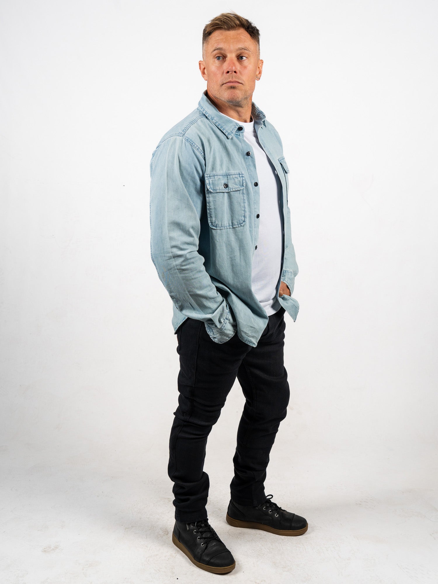 Bleached Denim Shirt - SA1NT