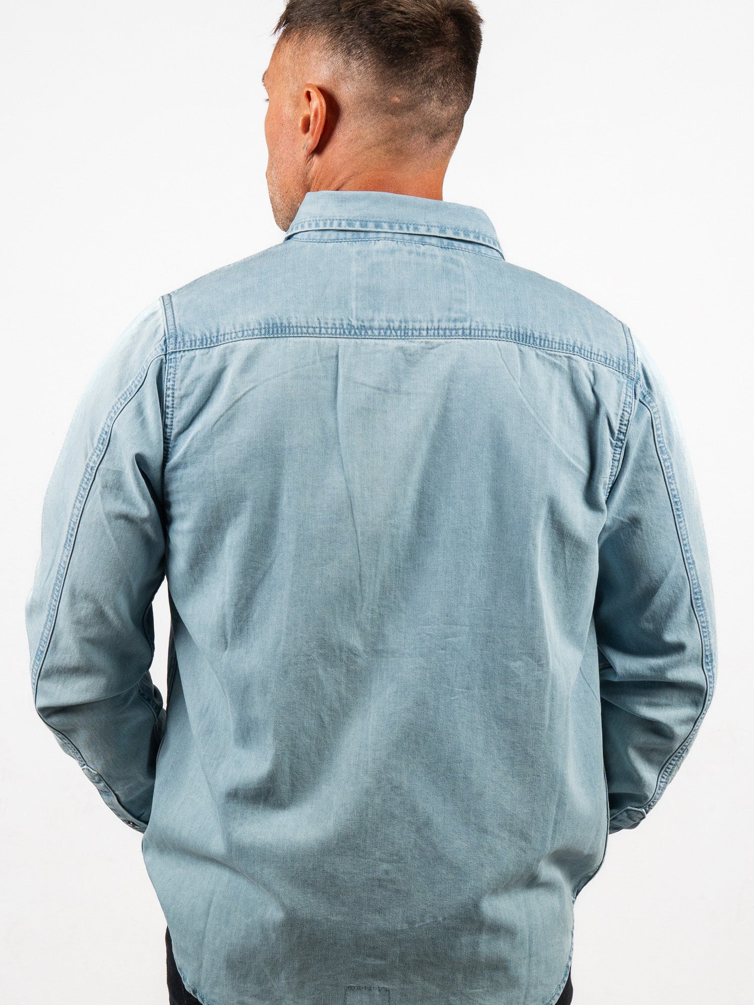 Bleached Denim Shirt - SA1NT