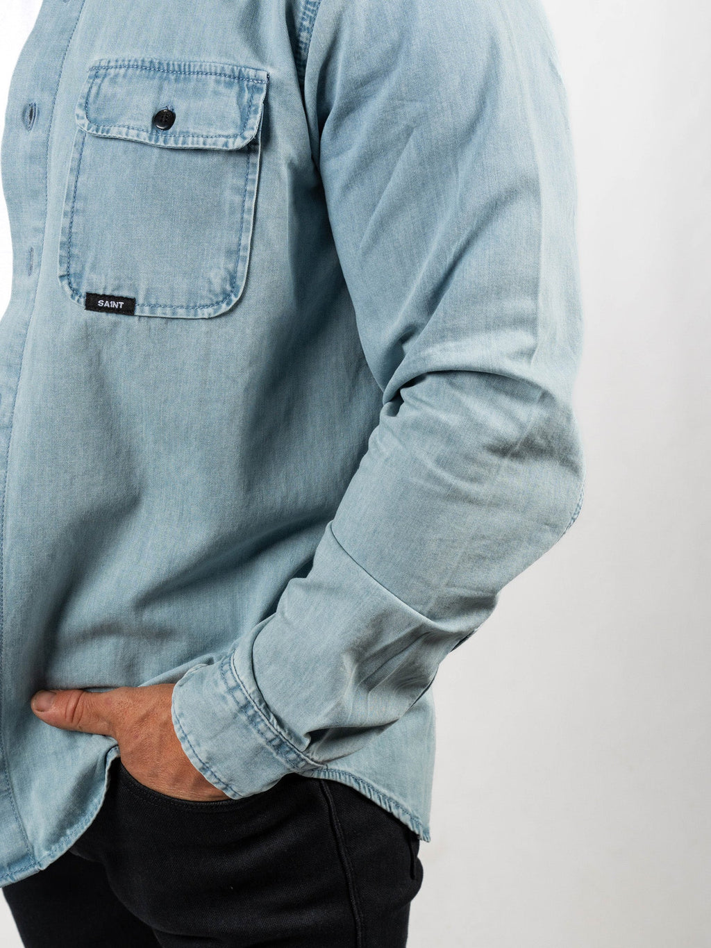 Bleached Denim Shirt - SA1NT