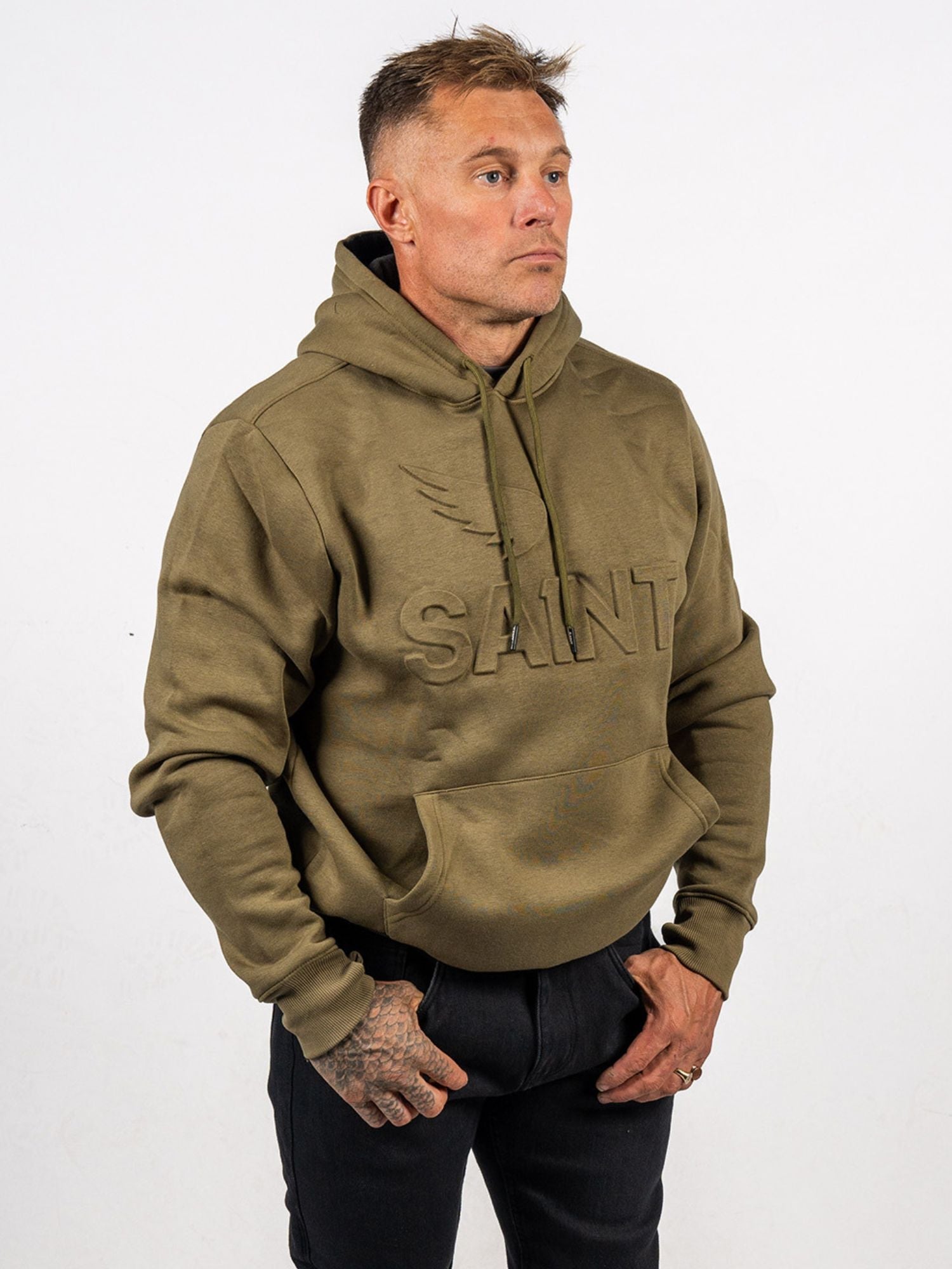 Embossed Cotton Tencel Hoodie - SA1NT