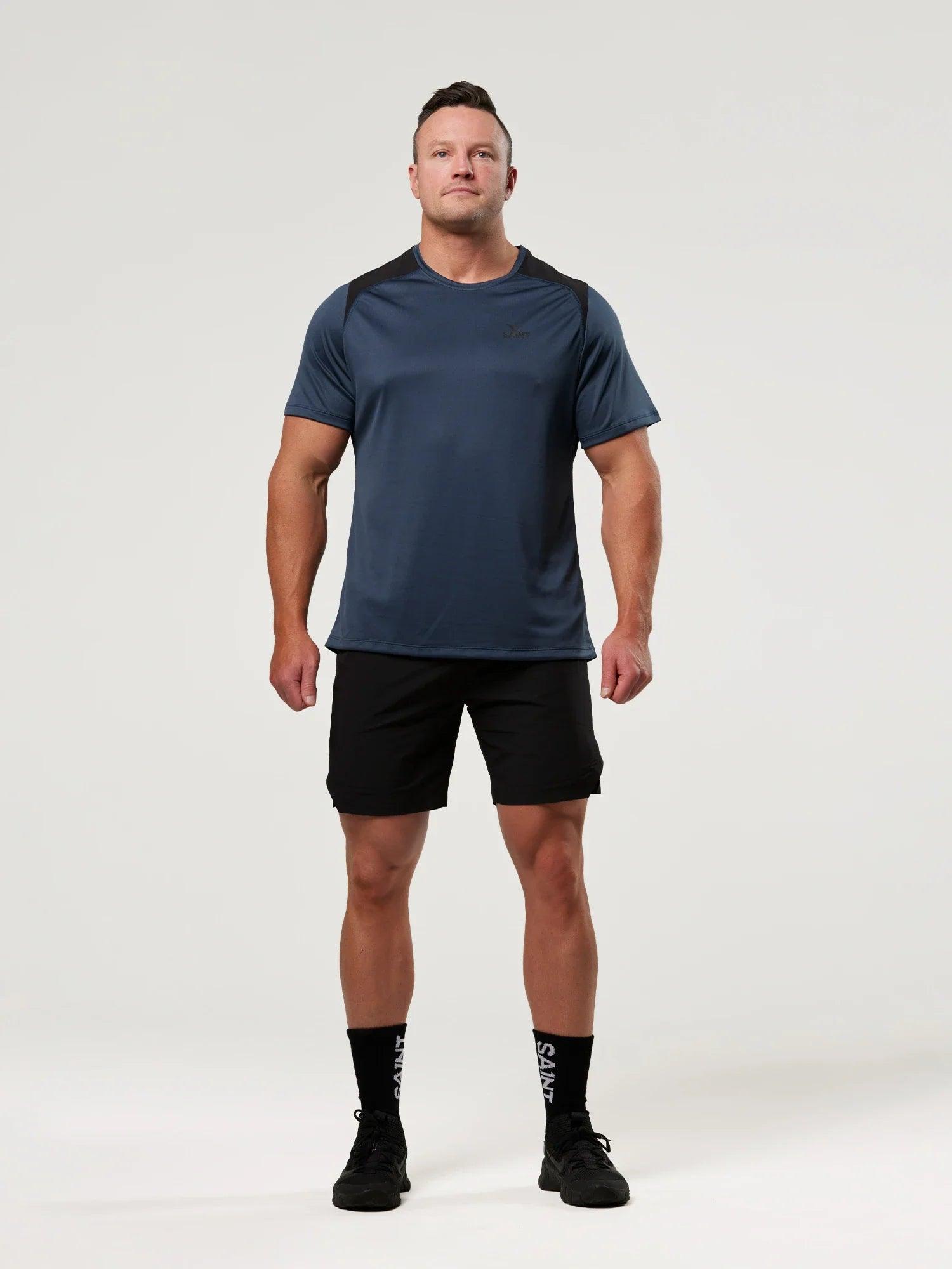Men's Training T-shirt - Petrol Blue