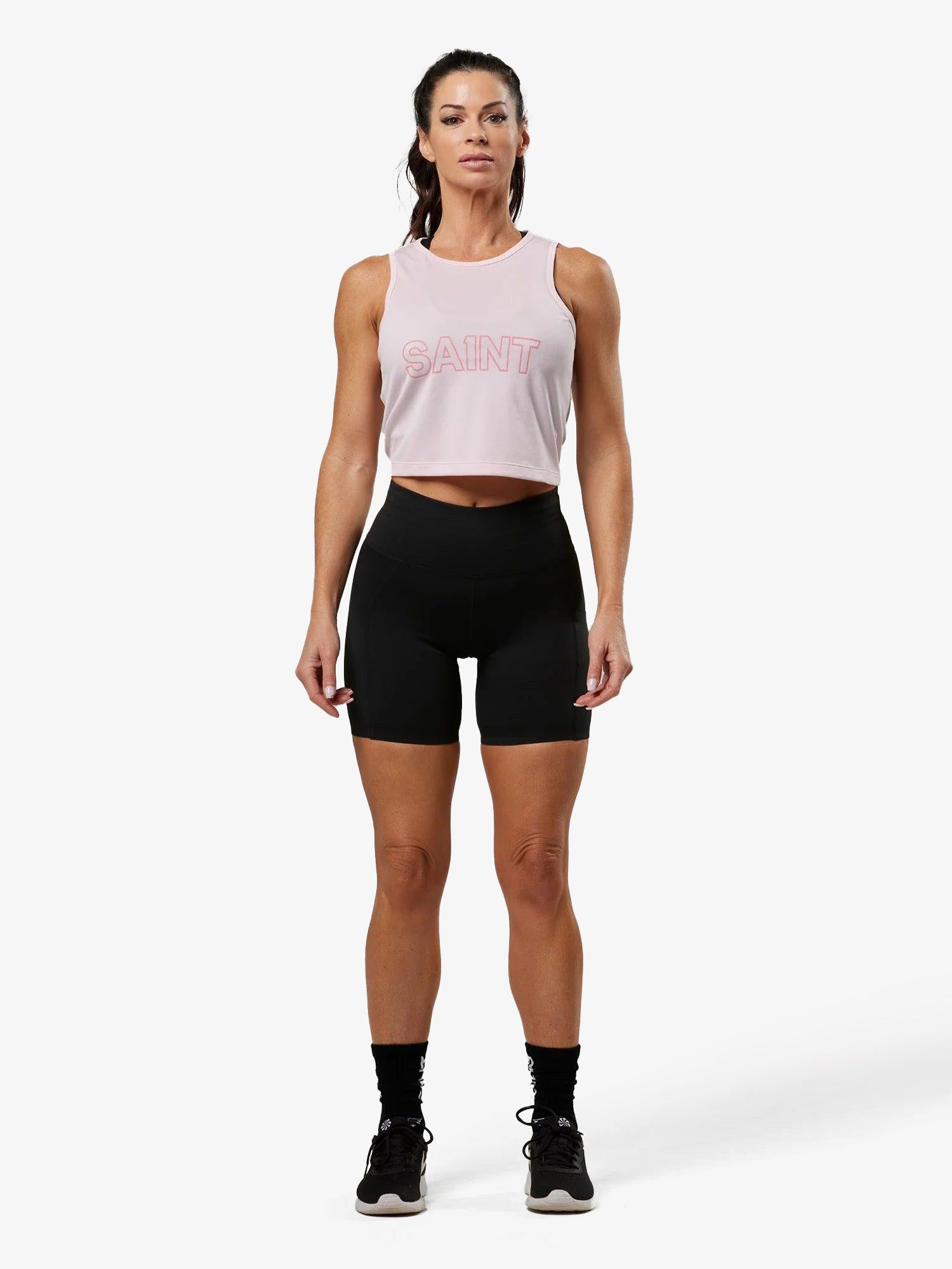 Women's Cropped Training Tank - Pink