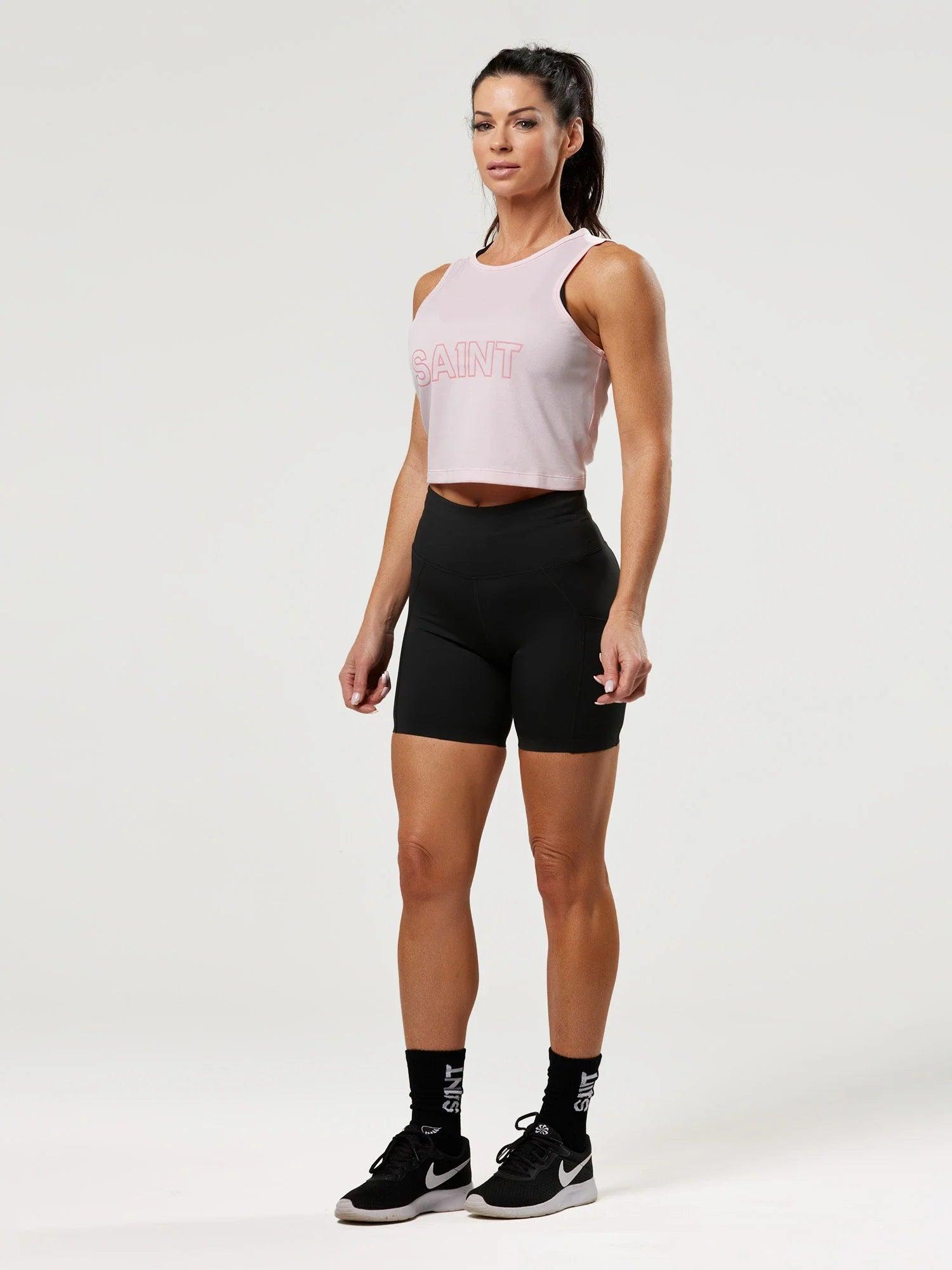 Women's Cropped Training Tank - Pink