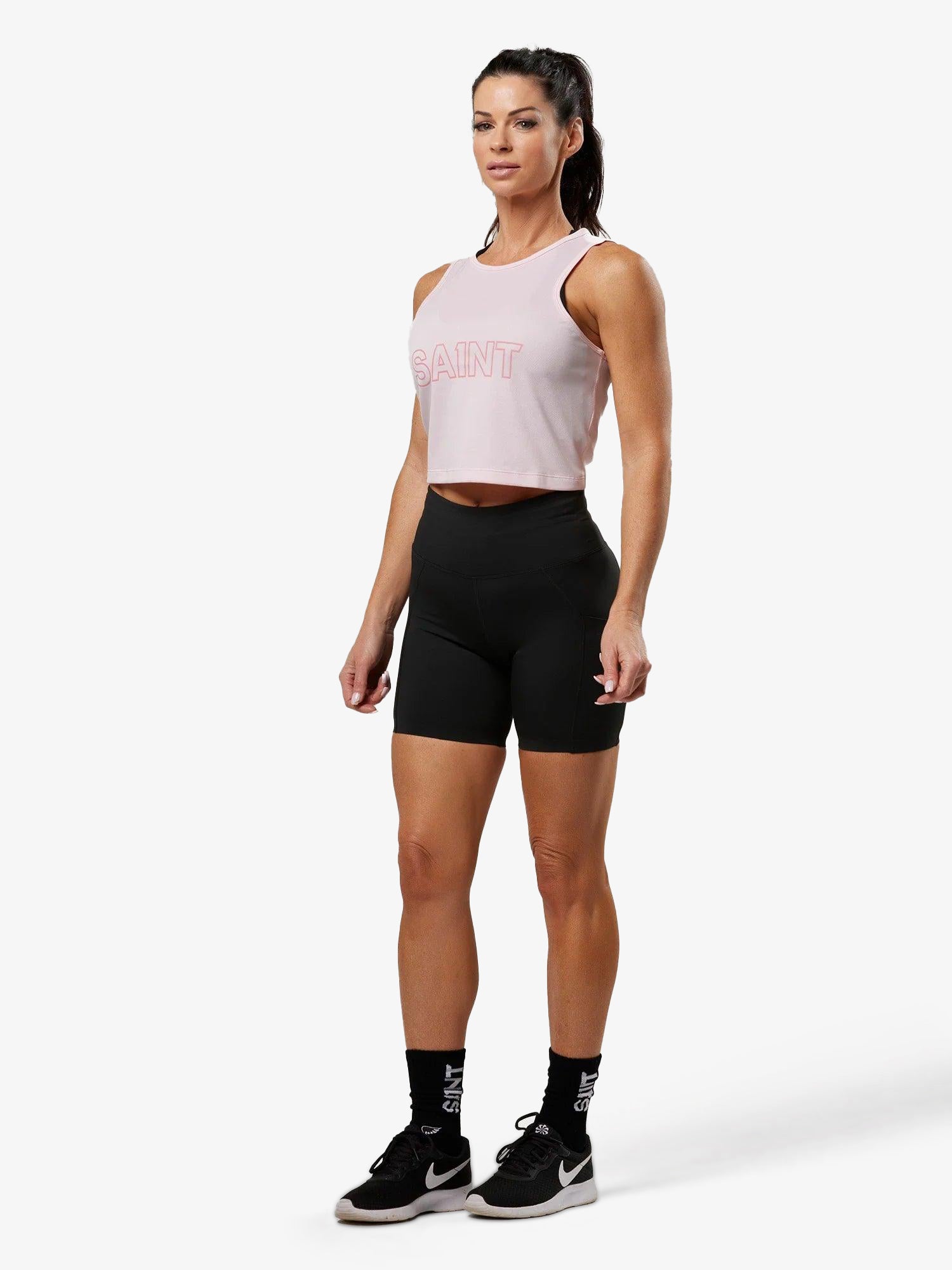Women's Cropped Training Tank - Pink