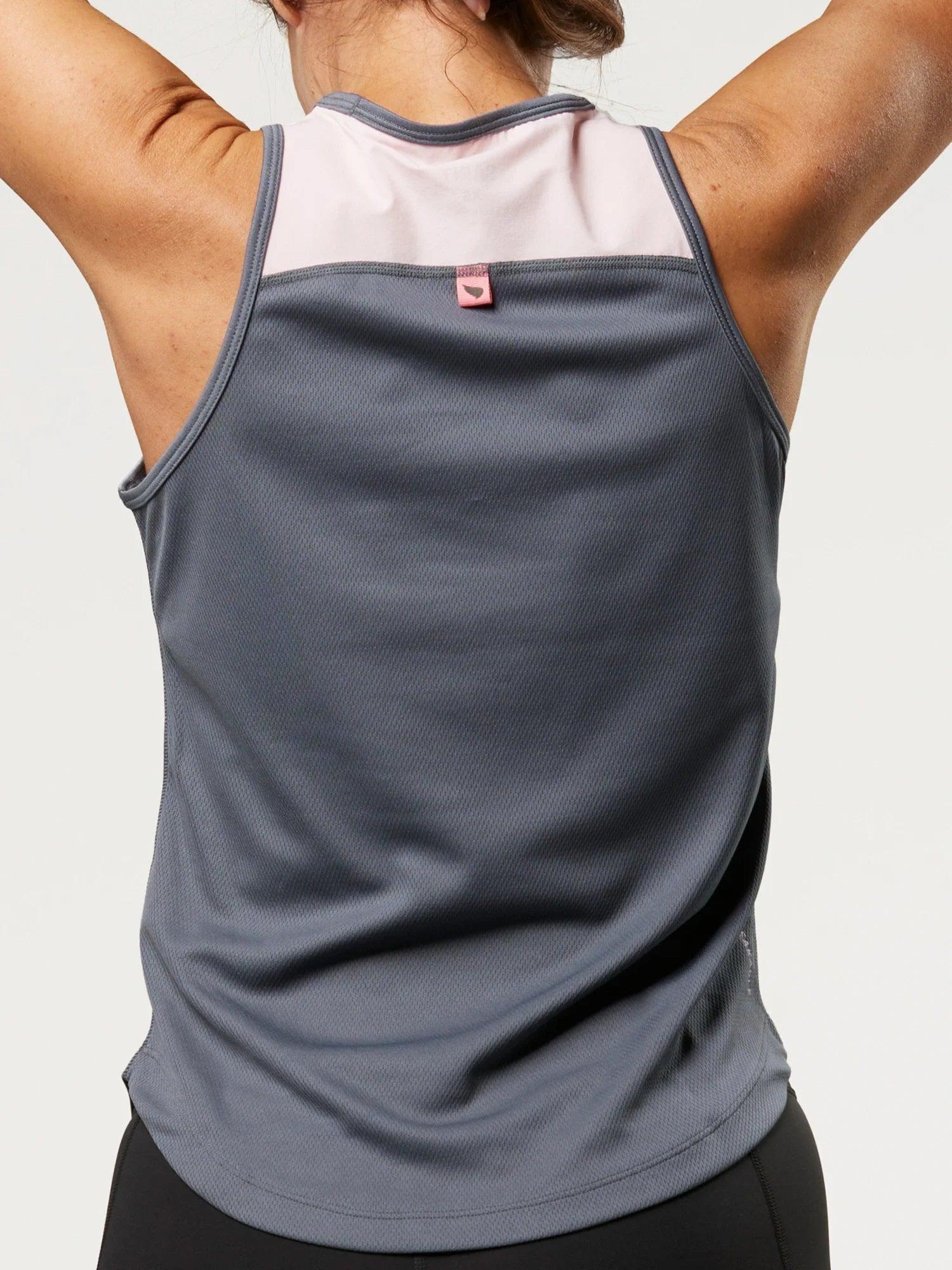 Women's Hi-Neck Training Tank - Charcoal